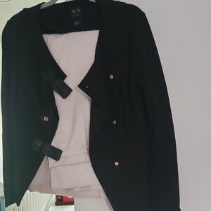 Armani Exchange Black Blazer Classic Suit Jacket